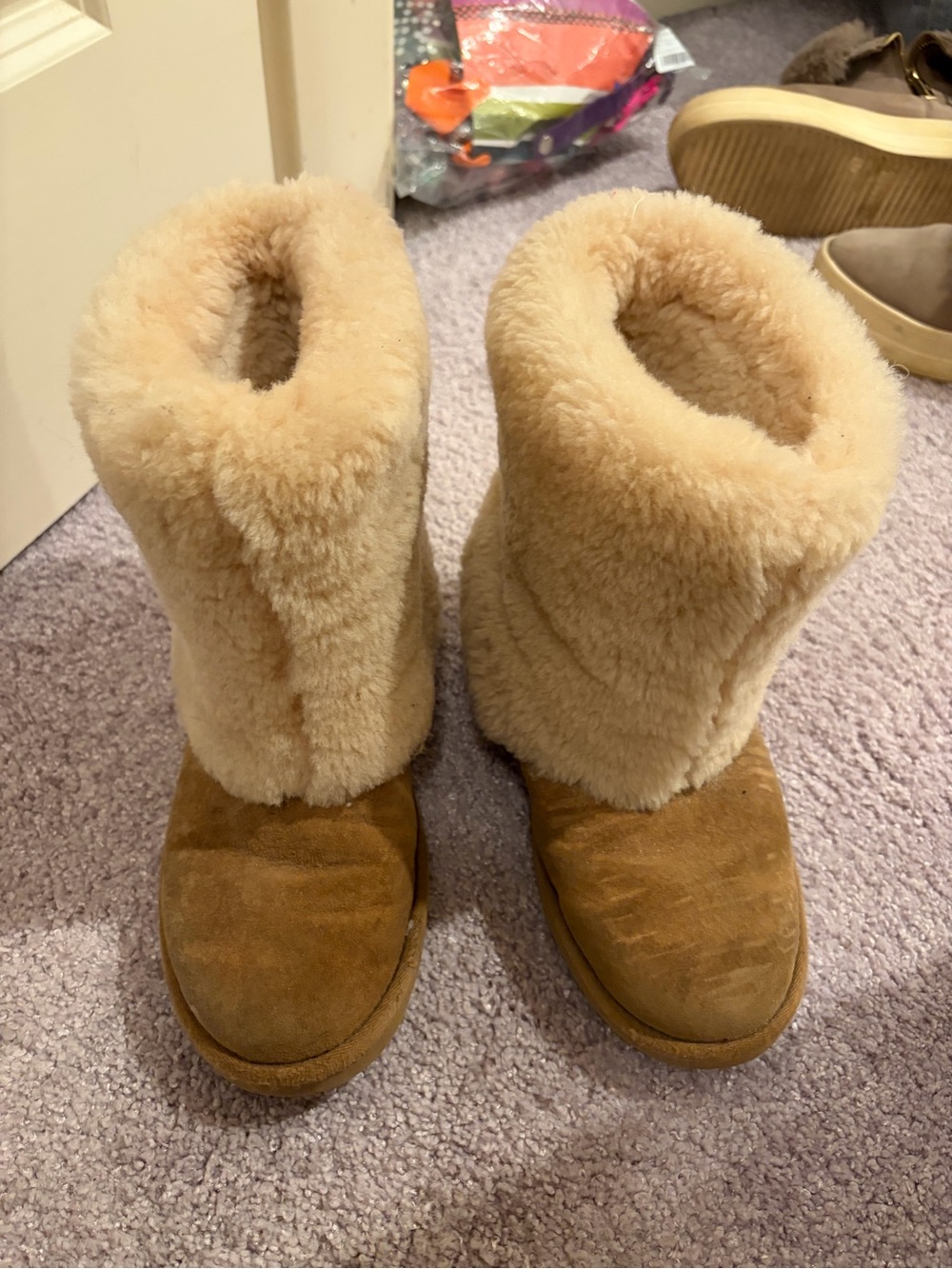 Ugh Furry Foldover Boots